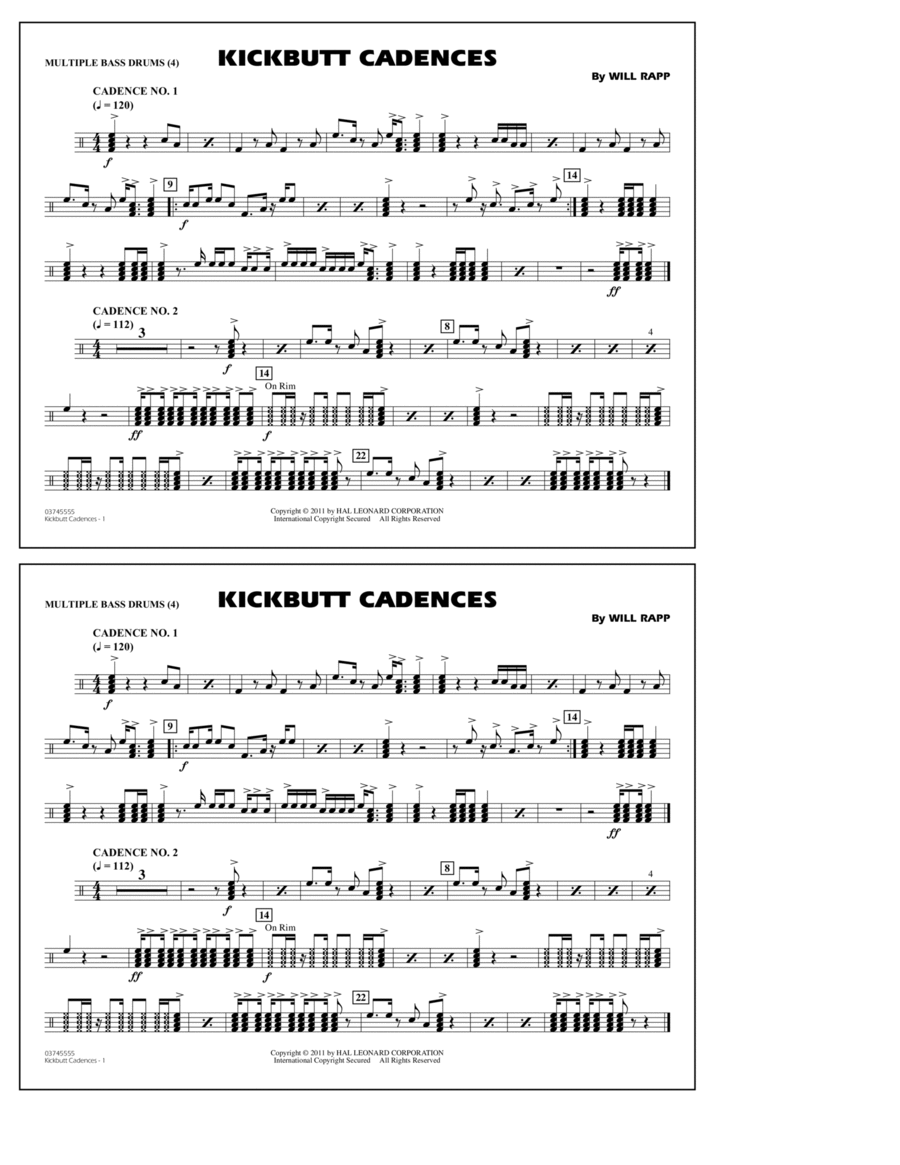Kickbutt Cadences - Multiple Bass Drums