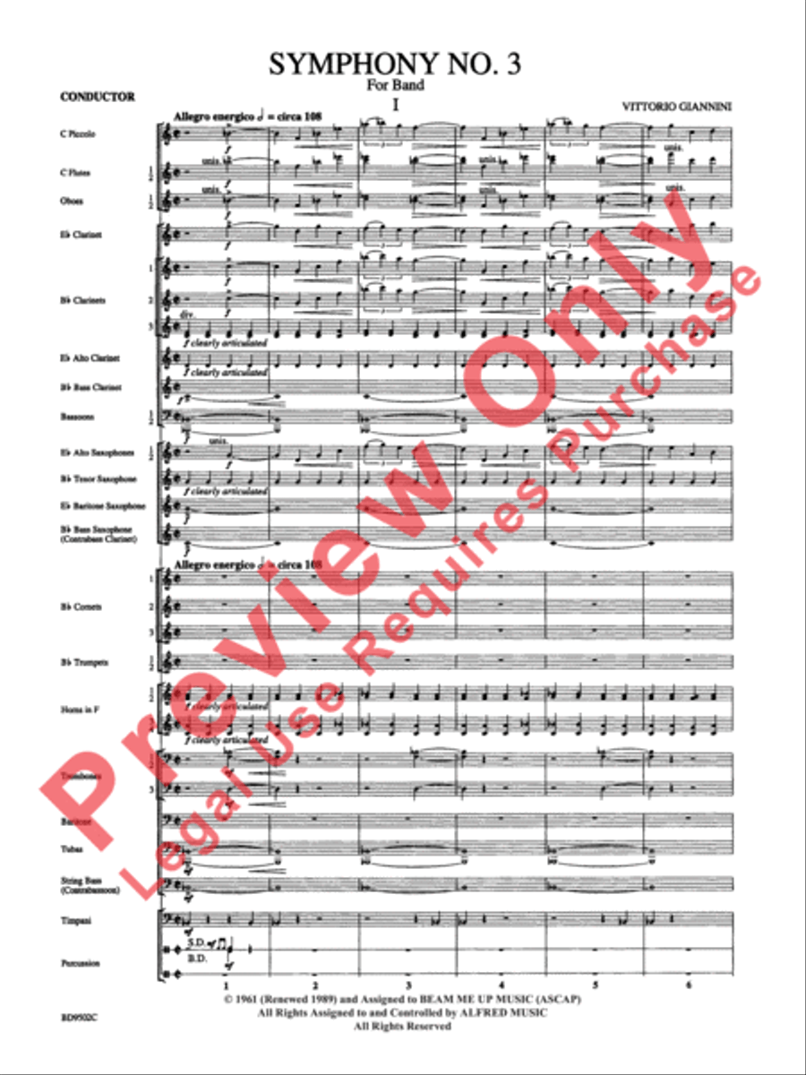Symphony No. 3 for Band Concert Band scores gallery preview page 4