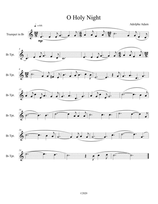 O Holy Night for solo trumpet