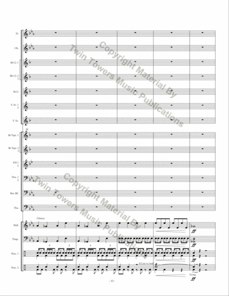 Skyline Fanfare and Theme Concert Band scores gallery preview page 14