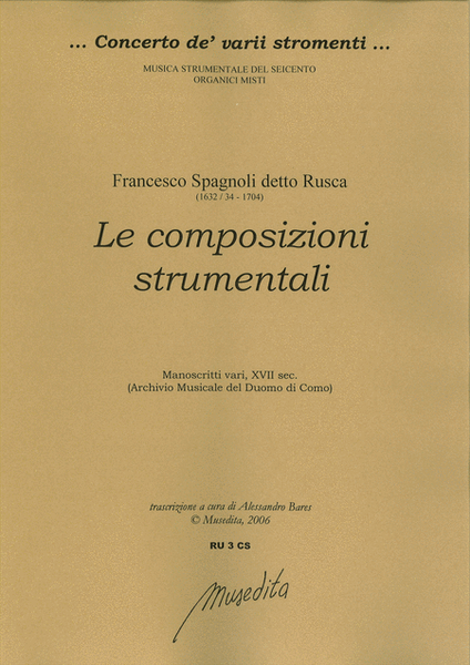 Le composizioni strumentali (ms, duomo di Como)