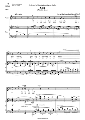 Book cover for Son, Op. 8 No. 5 (Original key. E-flat Major)