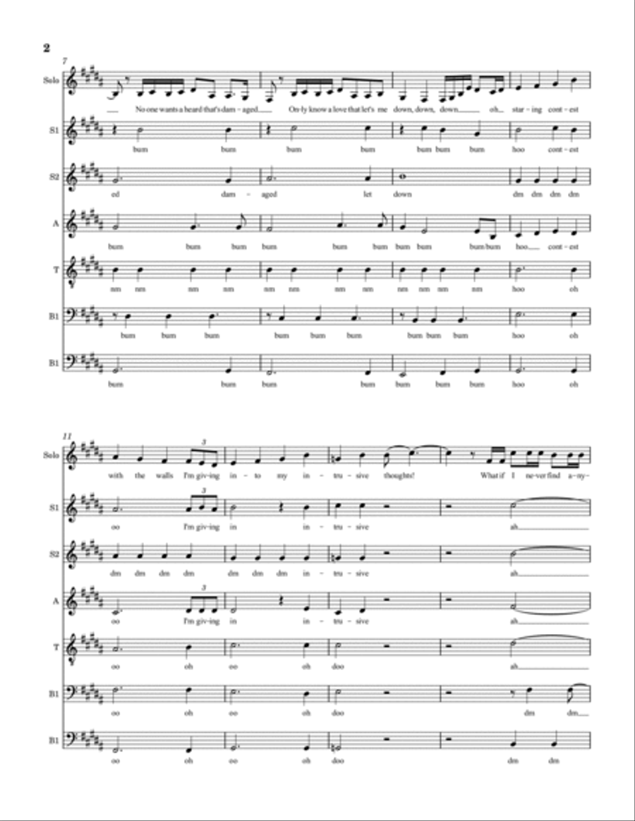 Intrusive Thoughts Divisi scores gallery preview page 2