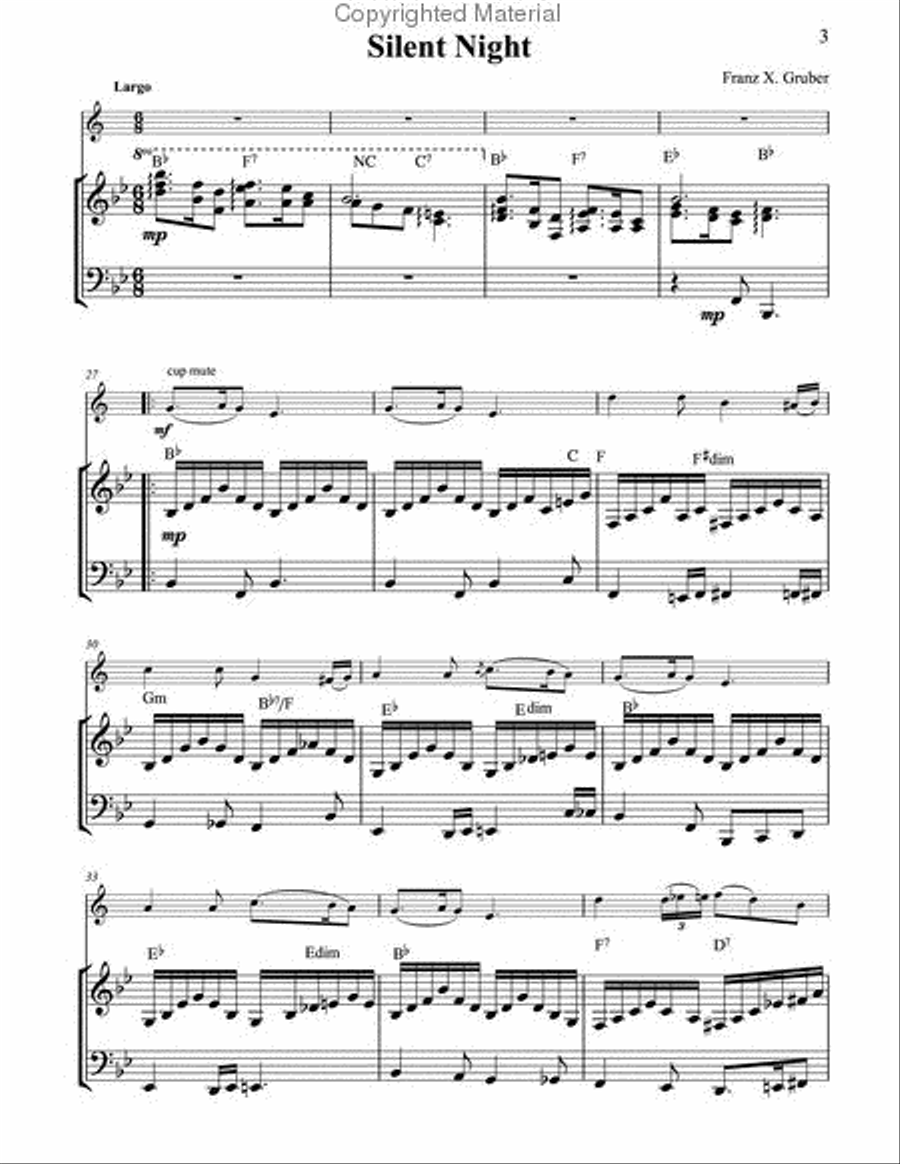 Eight Carols for Christmas for Trumpet & PIano Trumpet Solo scores gallery preview page 3