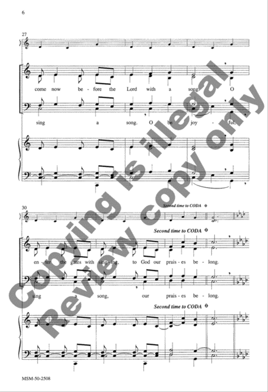 Jubilate Deo 4-Part scores gallery preview page 13