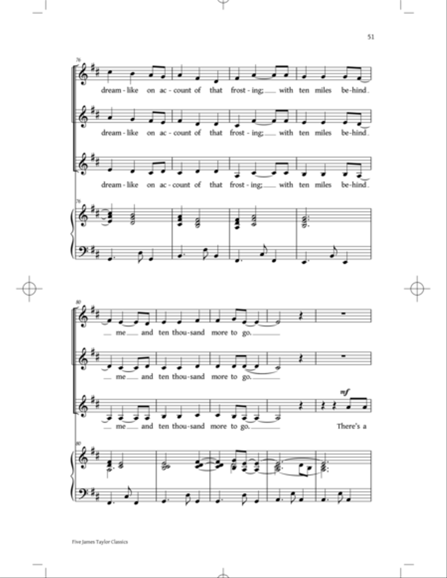 You've Got A Friend: Five James Taylor Classics SSA scores gallery preview page 49