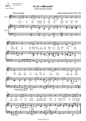 Es ist vollbracht!, BWV 458 (C minor)