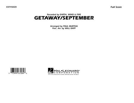 Getaway/September (arr. Paul Murtha) - Full Score