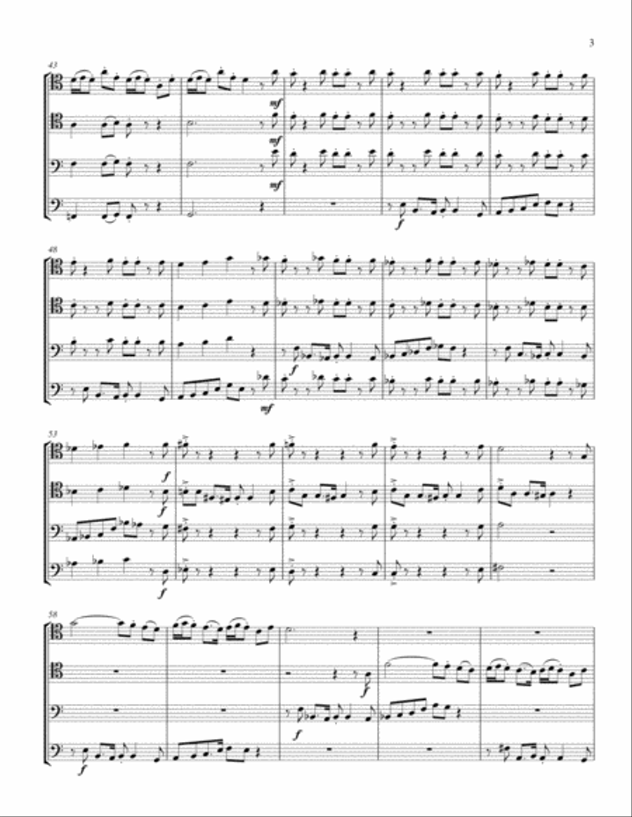 Bittersweet Fantasy Trombone Quartet scores gallery preview page 3