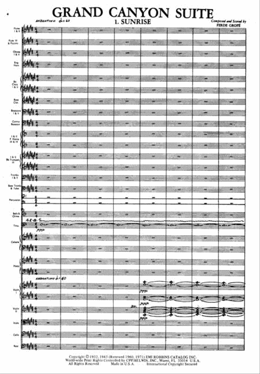 Grand Canyon Suite Full Orchestra scores gallery preview page 2