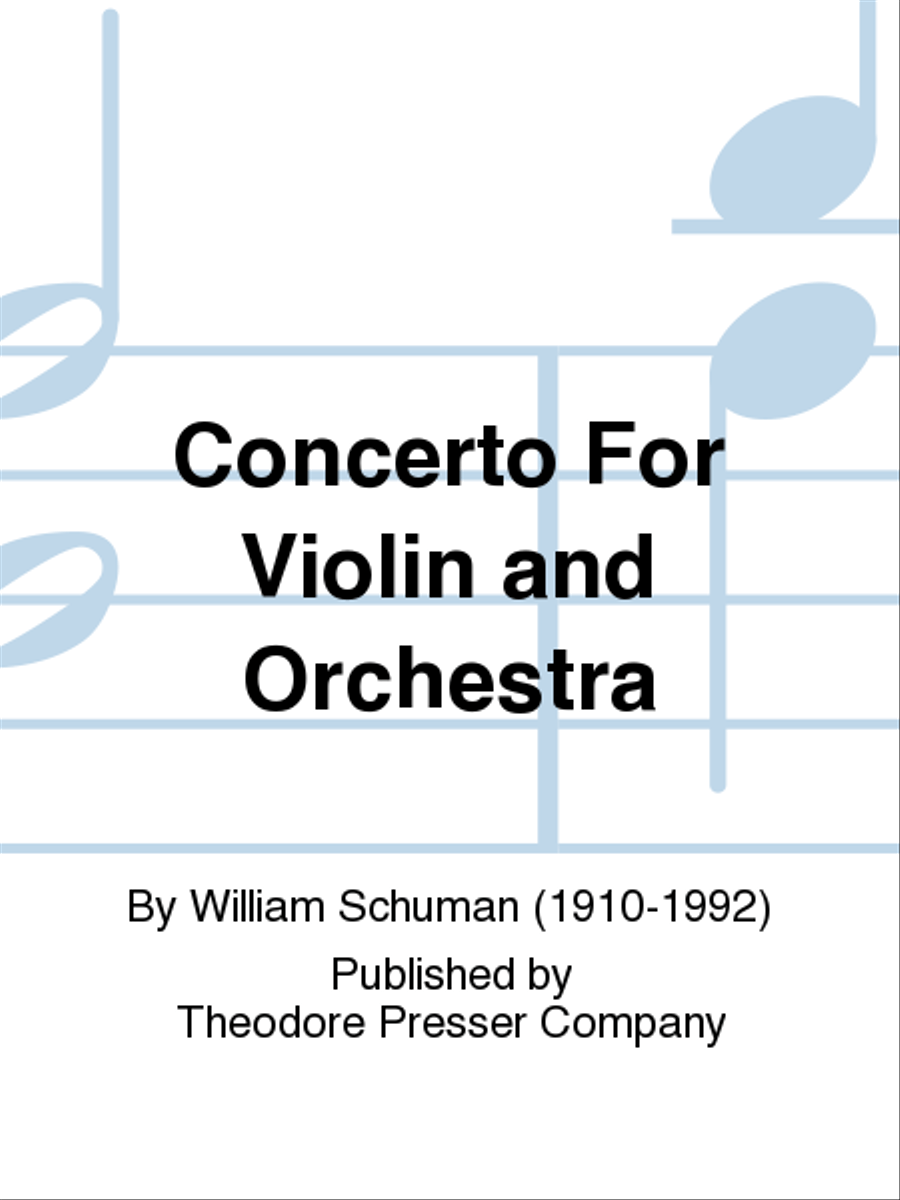 Concerto For Violin And Orchestra Chamber Music scores gallery preview page 1