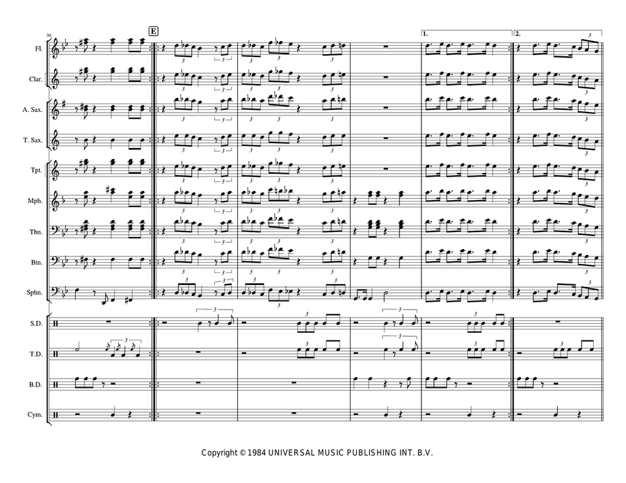 Tribute To Bob Marley Marching Band scores gallery preview page 6