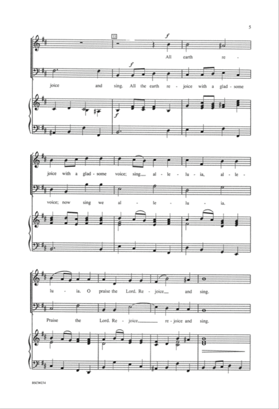 All Earth Rejoice with a Gladsome Voice Choir scores gallery preview page 3