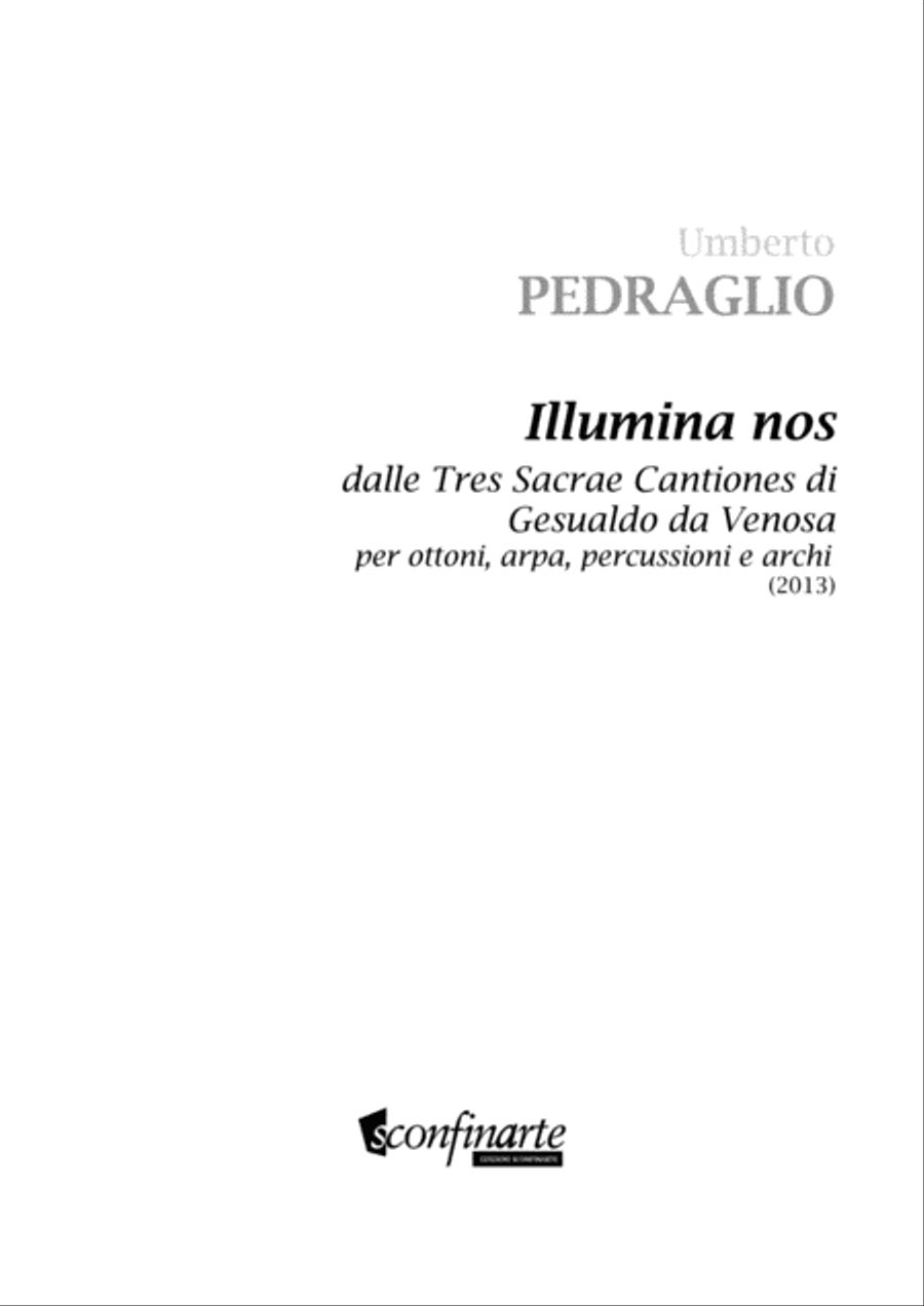 Umberto Pedraglio: ILLUMINA NOS (ES 1050) per ottoni, arpa, percussioni e archi Large Ensemble scores gallery preview page 3