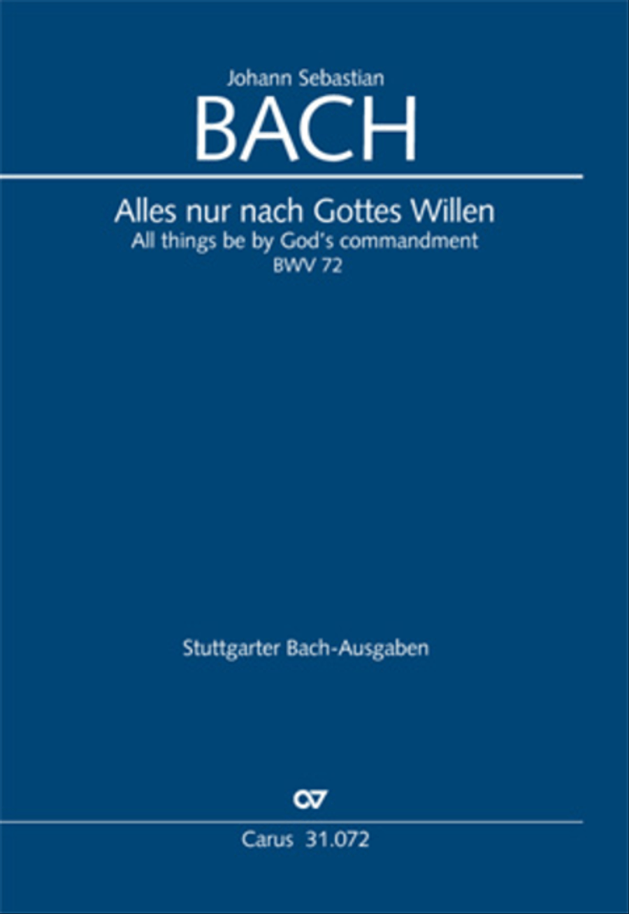 All cantate be by God's commandment (Alles nur nach Gottes Willen) 4-Part scores gallery preview page 1