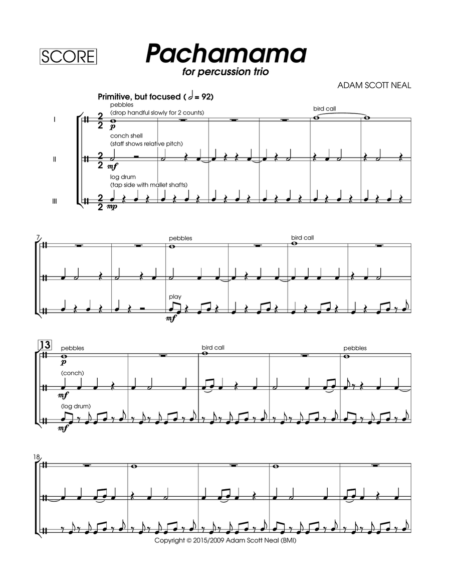 Pachamama Percussion Ensemble scores gallery preview page 5