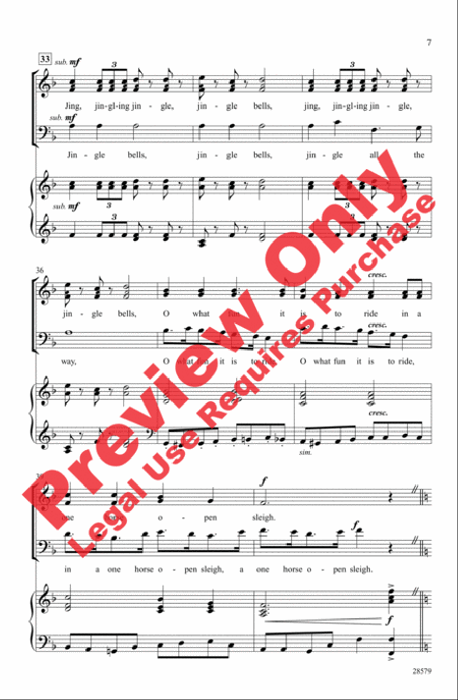 Nutcracker Jingles 4-Part scores gallery preview page 6