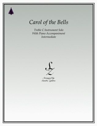 Book cover for Carol of the Bells (treble C instrument solo)
