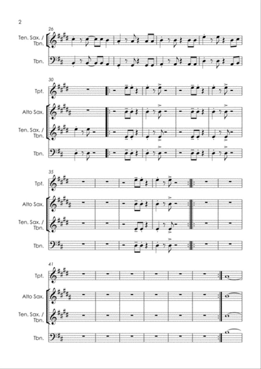 Dance With Me Tonight Tenor Saxophone scores gallery preview page 6