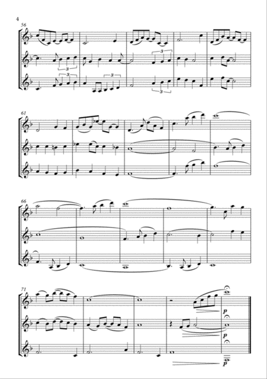 A Whole New World (from 'Aladdin') Woodwind Trio scores gallery preview page 4
