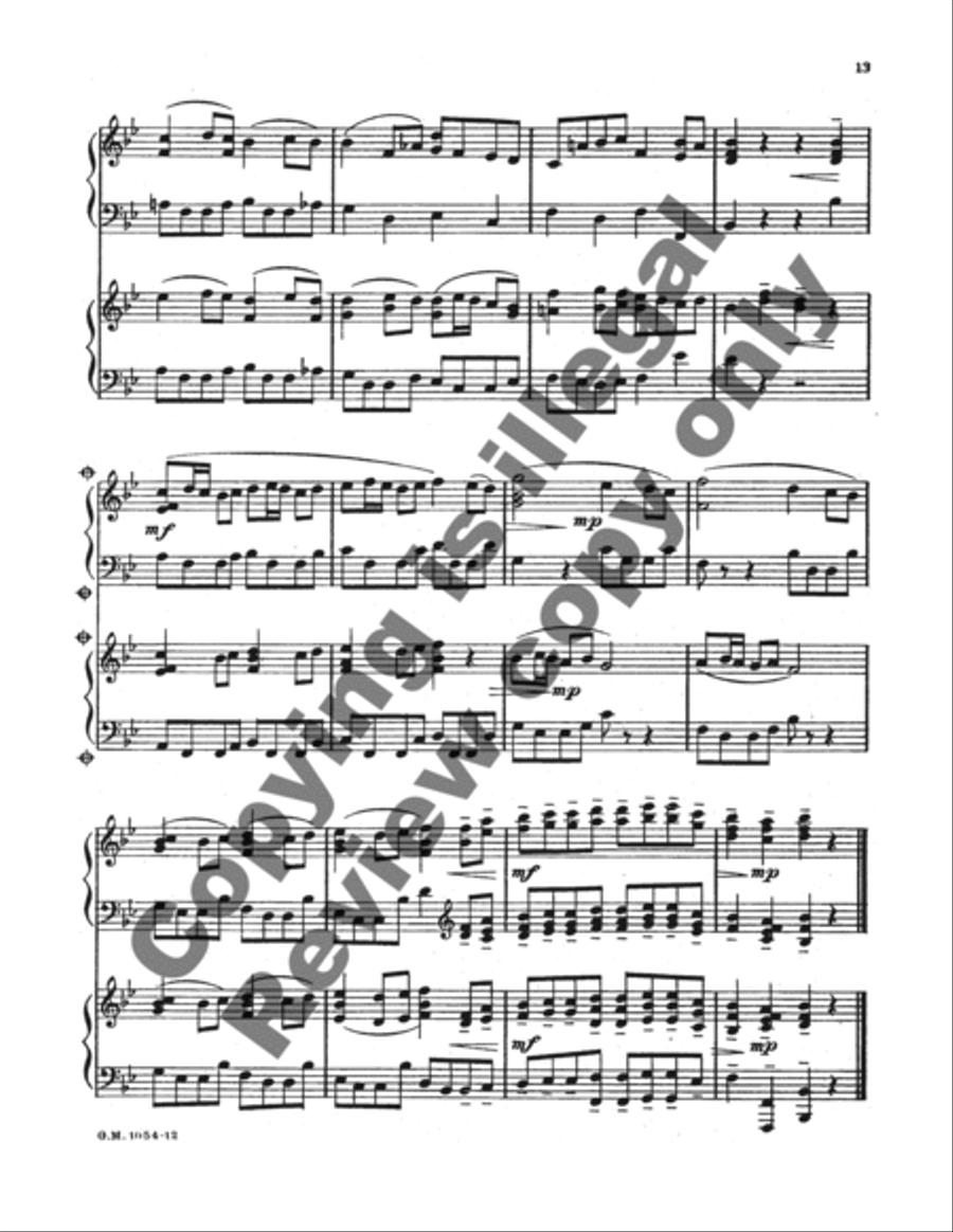 Wir eilen mit schwachen, doch emsigen Schritten Piano Duet scores gallery preview page 12