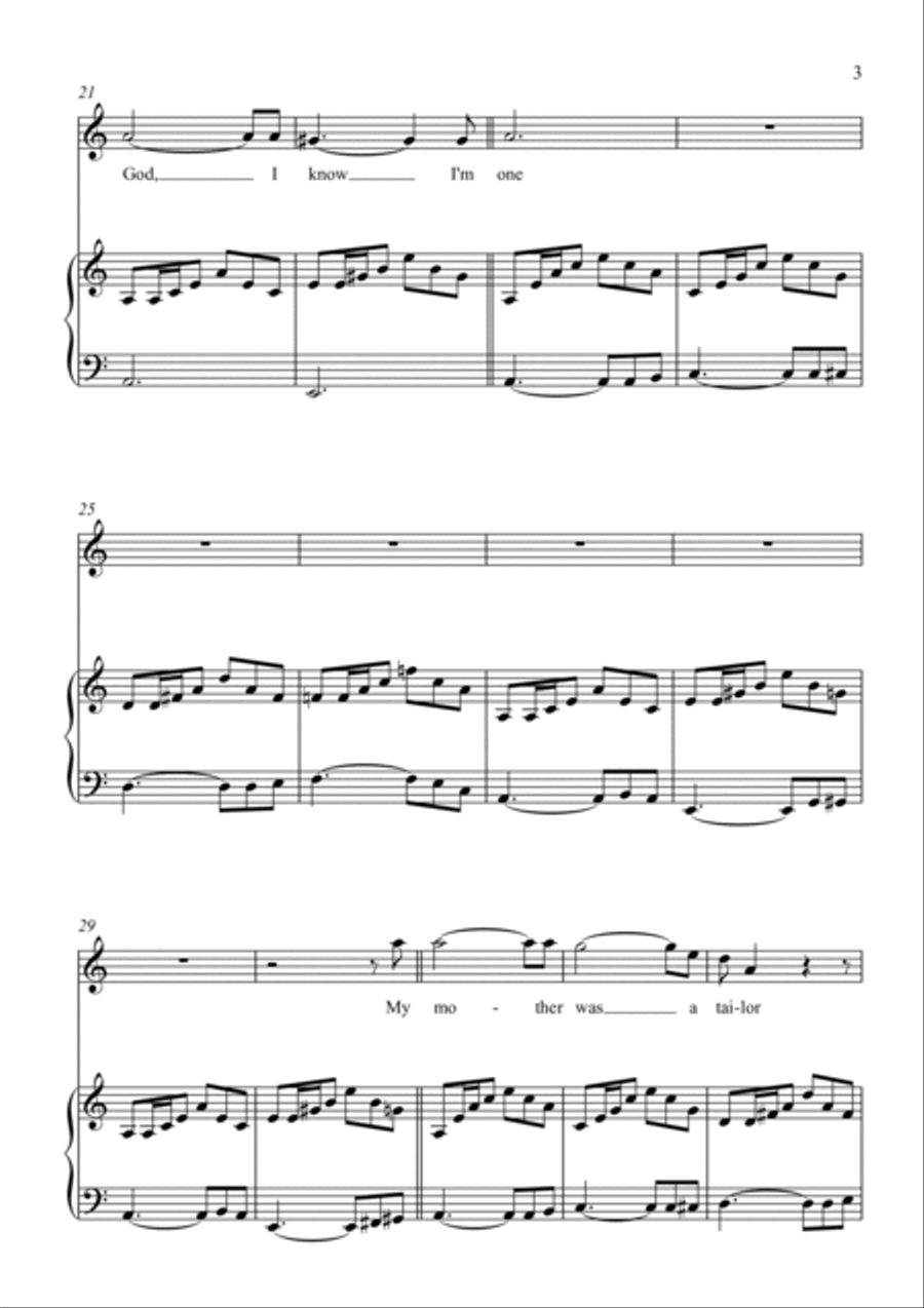 House of the Rising Sun - Lead Sheet - with play along Easy Piano scores gallery preview page 3