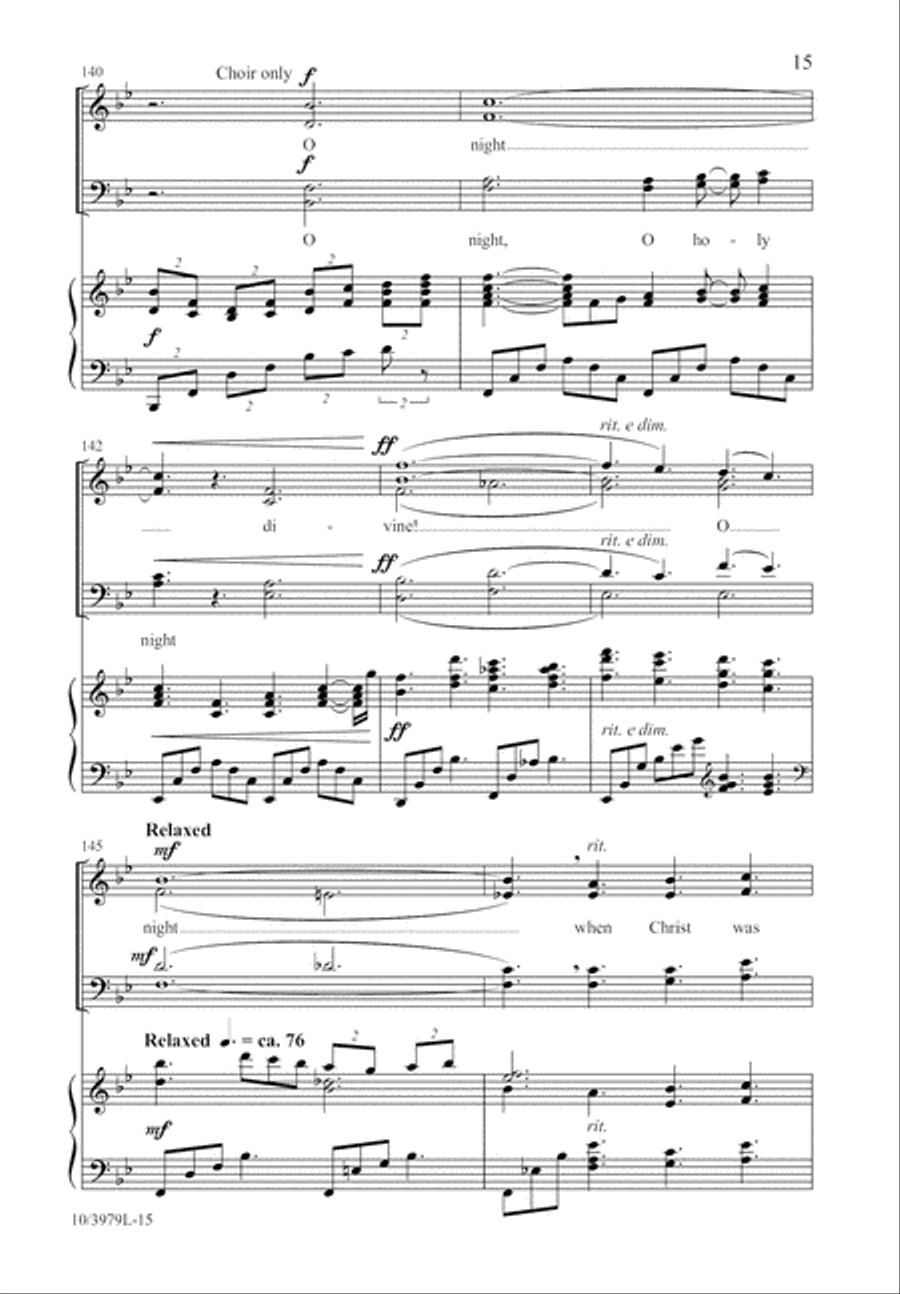 O Hear the Angel Voices 4-Part scores gallery preview page 15