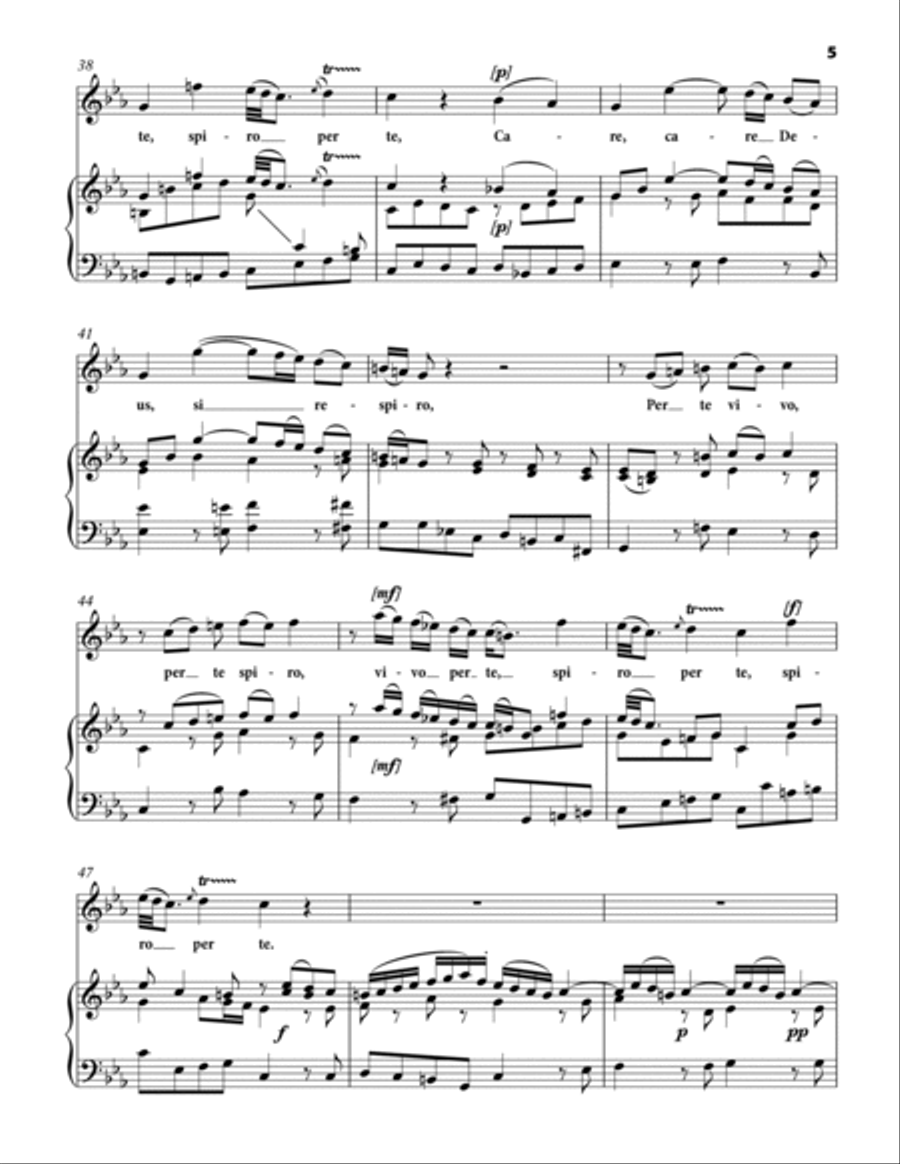 JOMMELLI Niccolò: Care Deus si respiro, motet, arranged for Voice and Piano (C minor–E flat major High Voice scores gallery preview page 5