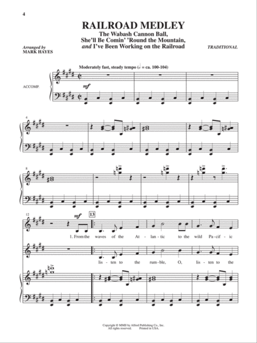 The Mark Hayes Vocal Solo Collection -- 10 Folk Songs for Solo Voice Voice Solo scores gallery preview page 3