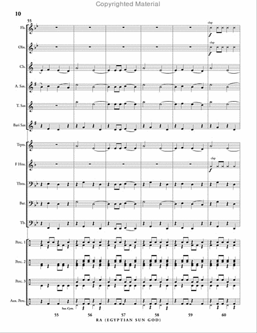 Ra: Egyptian Sun God Concert Band scores gallery preview page 11