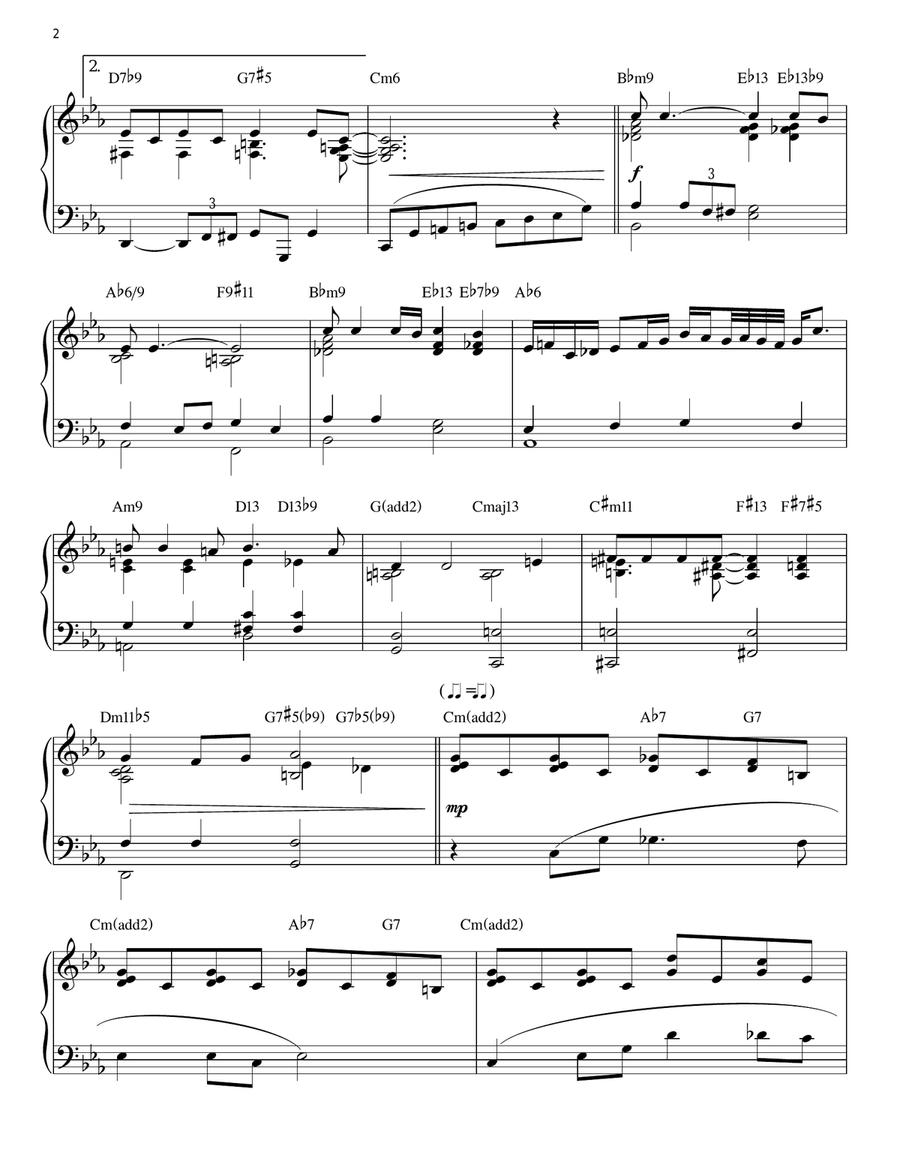 Angel Eyes [Jazz version] (arr. Brent Edstrom) Piano Solo scores gallery preview page 2