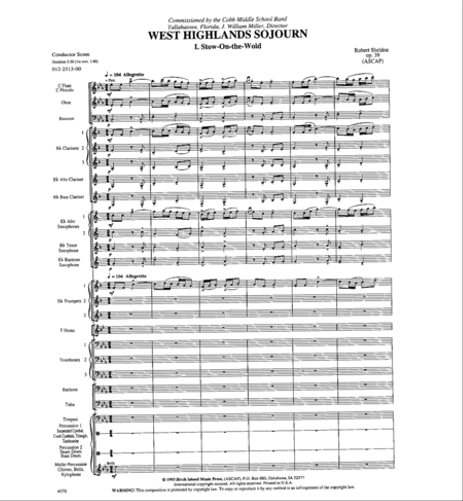 West Highlands Sojourn West Highlands Sojourn Concert Band scores gallery preview page 2