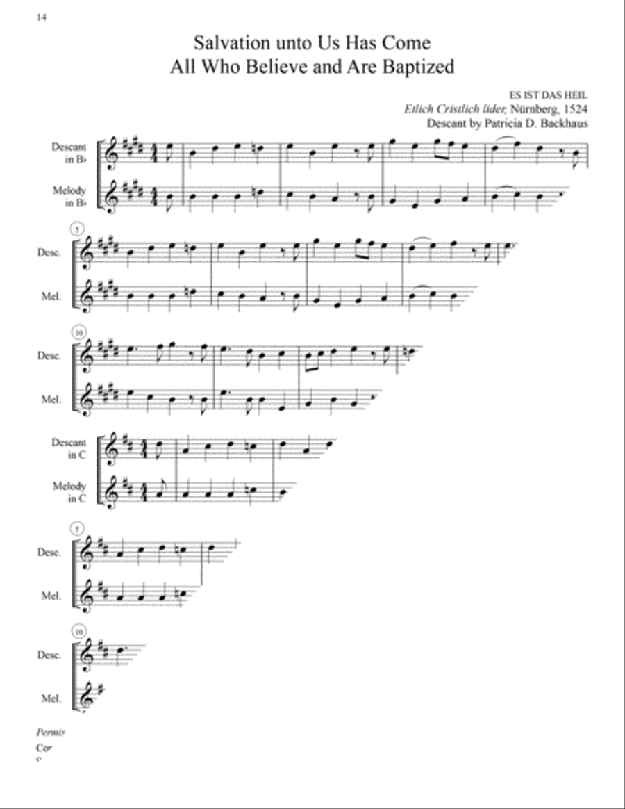 Thirty-Three Hymn Descants and Melodies for Reformation C Instrument scores gallery preview page 6