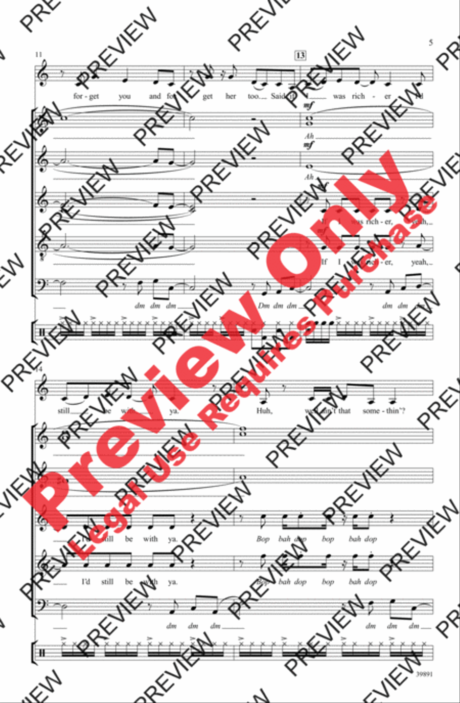 Forget You 4-Part scores gallery preview page 5