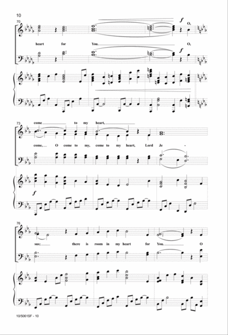 O Come to My Heart O Come to My Heart 4-Part scores gallery preview page 10