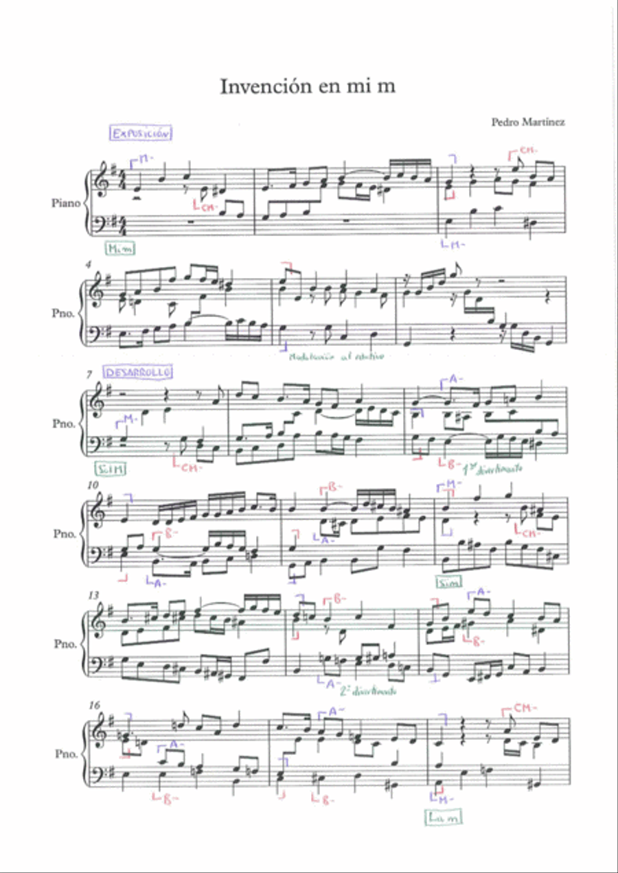 Invention in E minor Piano Method scores gallery preview page 1