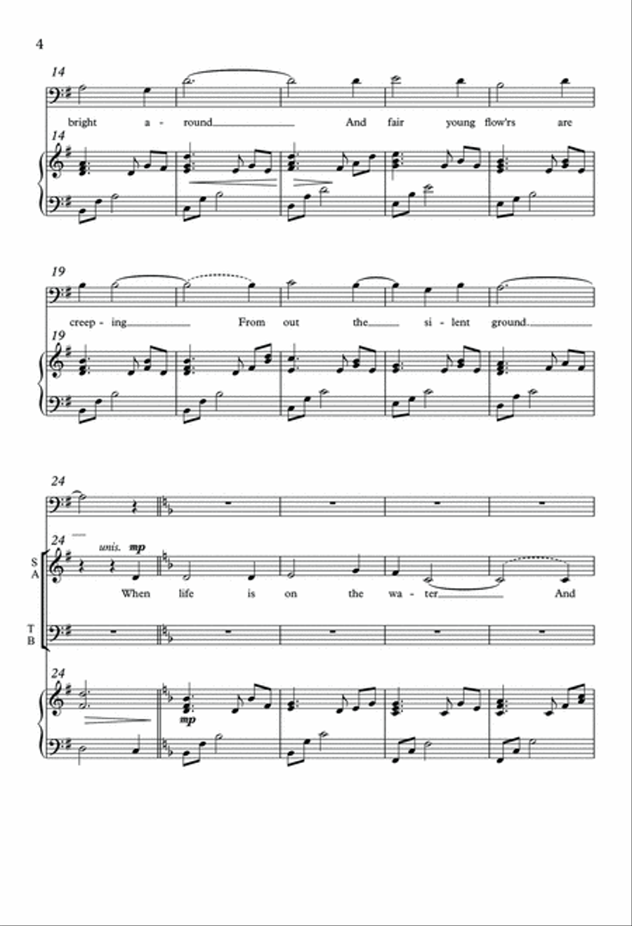 I Would Not Die in Springtime 4-Part scores gallery preview page 3