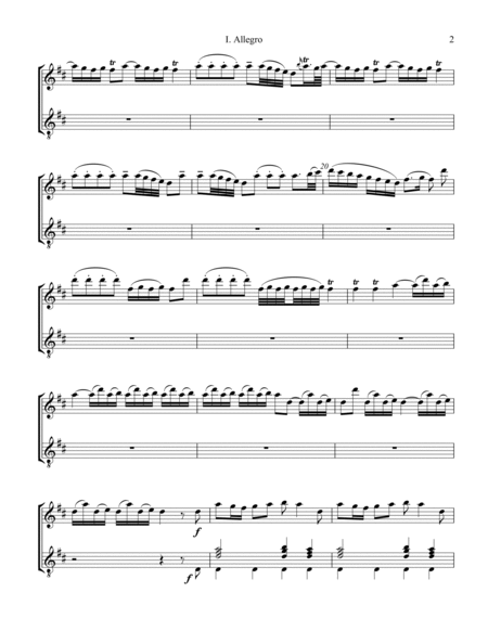 Allegro (i) from La Primavera (Spring) RV. 269 for flute and guitar image number null