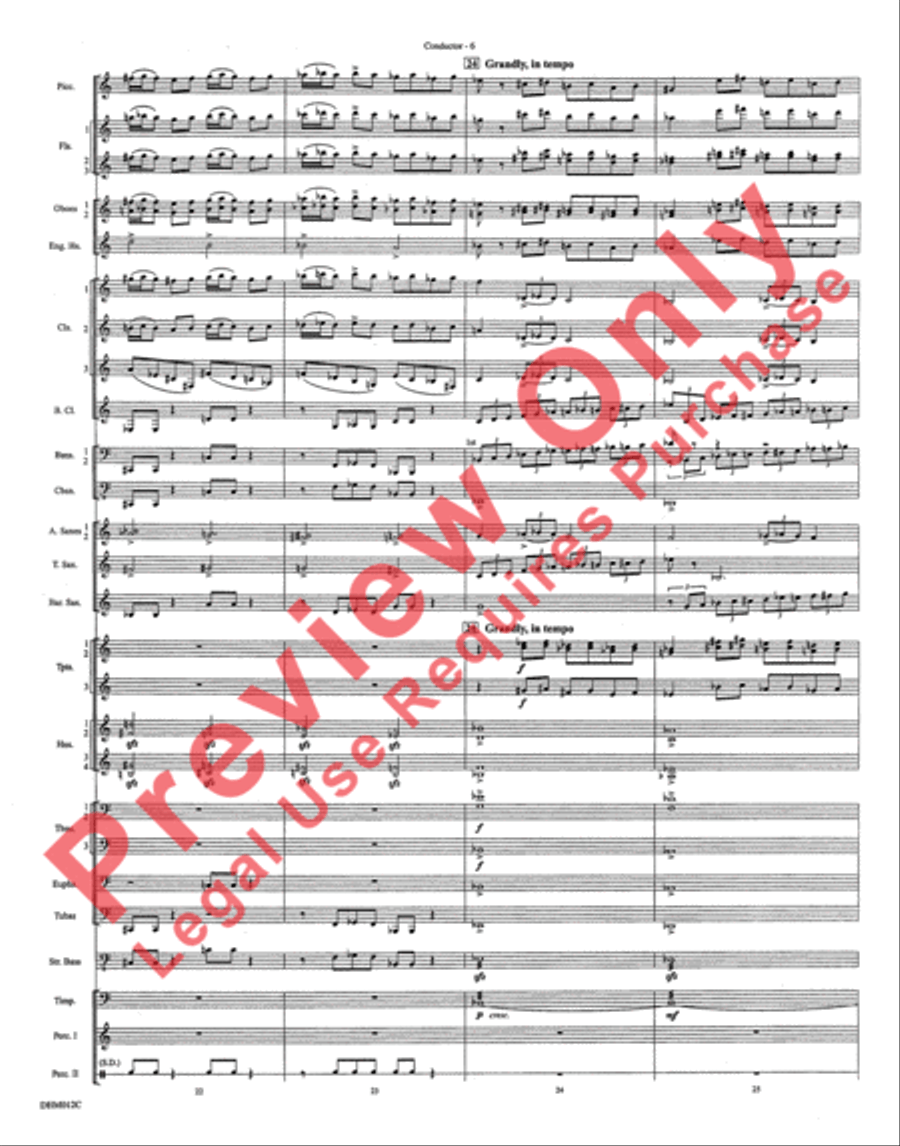 Cuban Overture Concert Band scores gallery preview page 13