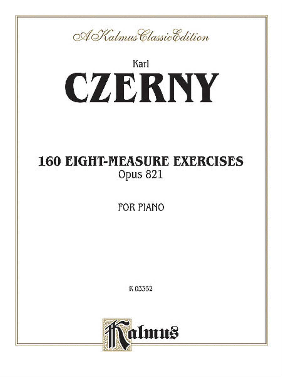 One-hundred Sixty Eight-measure Exercises, Op. 821 Piano Method scores gallery preview page 1