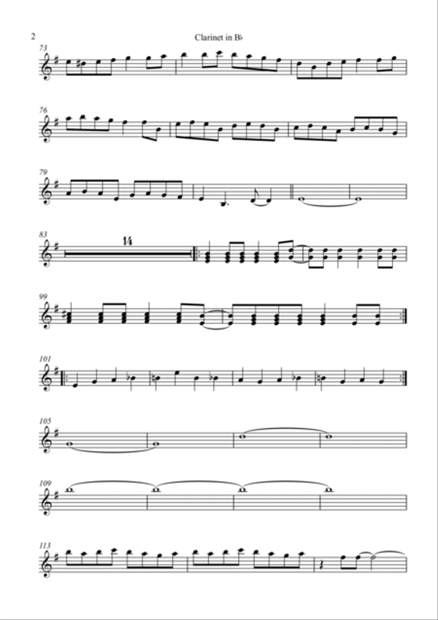 The Devil Went Down To Georgia B-Flat Clarinet scores gallery preview page 2