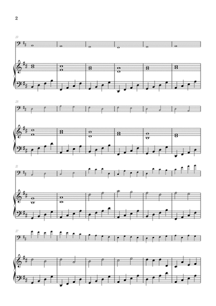 Pachelbel Canon in D • trombone sheet music with piano accompaniment image number null
