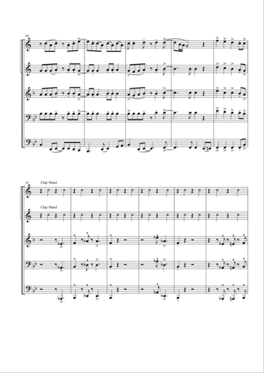 You Can't Stop The Beat Brass Ensemble scores gallery preview page 5