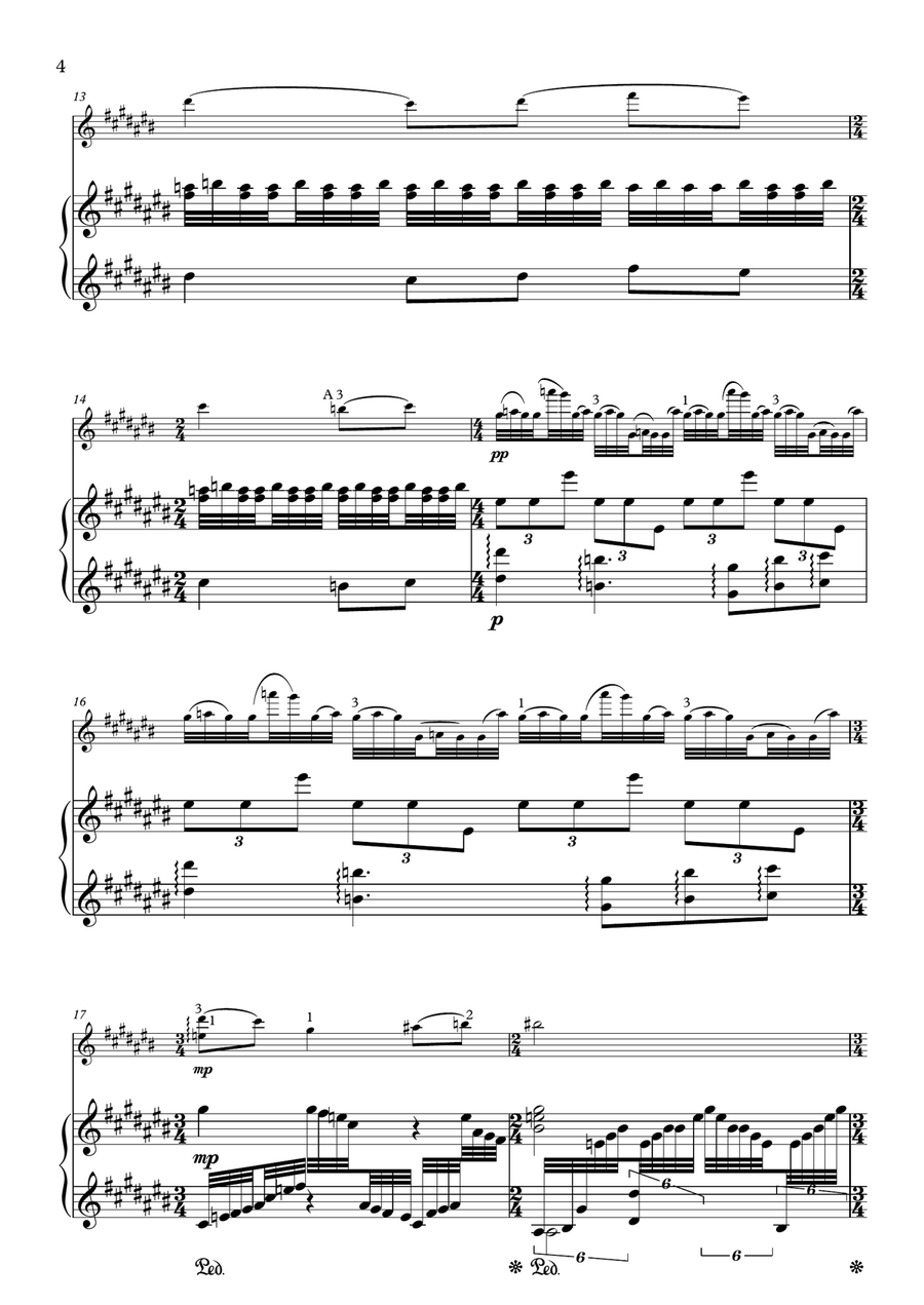Ravel Gaspard de la Nuit: Ondine Violin Solo scores gallery preview page 4
