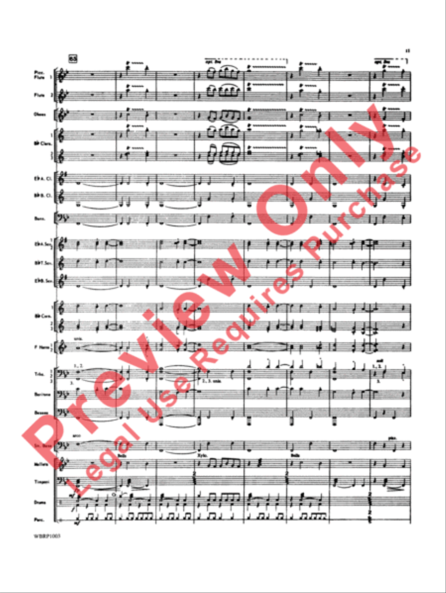 Looney Tunes Overture Looney Tunes Overture Concert Band scores gallery preview page 12