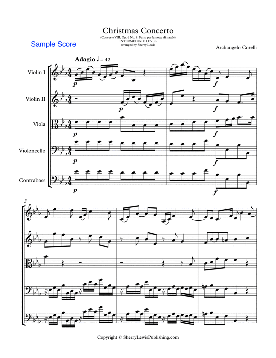 CHRISTMAS CONCERTO - ADAGIO & ALLEGRO - STRING ORCHESTRA - Concerto VIII Op. 6 No. 8, Fatto per la n image number null