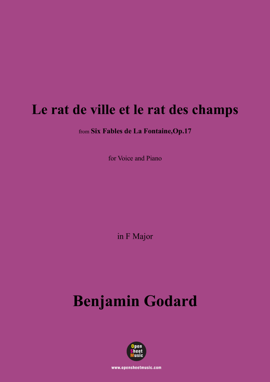B. Godard-Le rat de ville et le rat des champs,in F Major,Op.17 No.6 Voice scores gallery preview page 1
