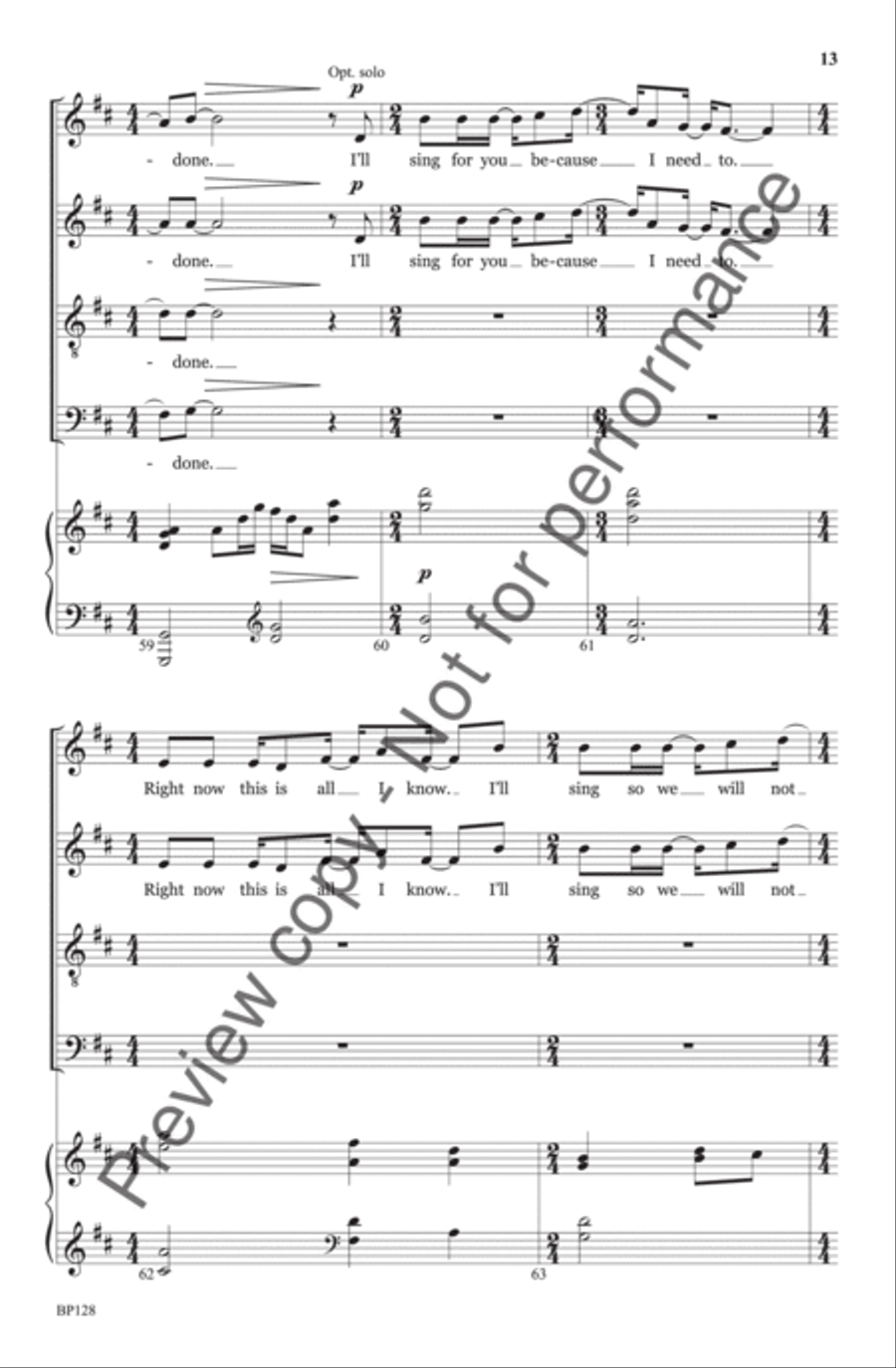 Sing You Home 4-Part scores gallery preview page 14