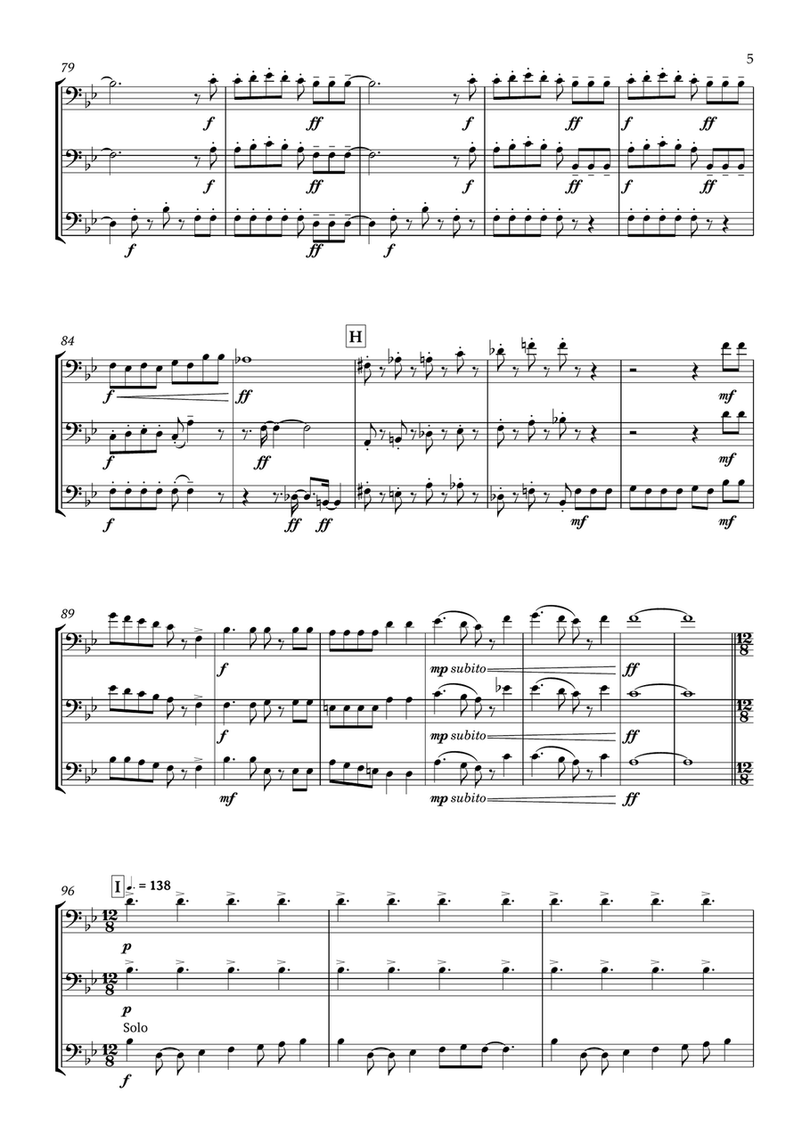 Bohemian Rhapsody Brass Ensemble scores gallery preview page 6