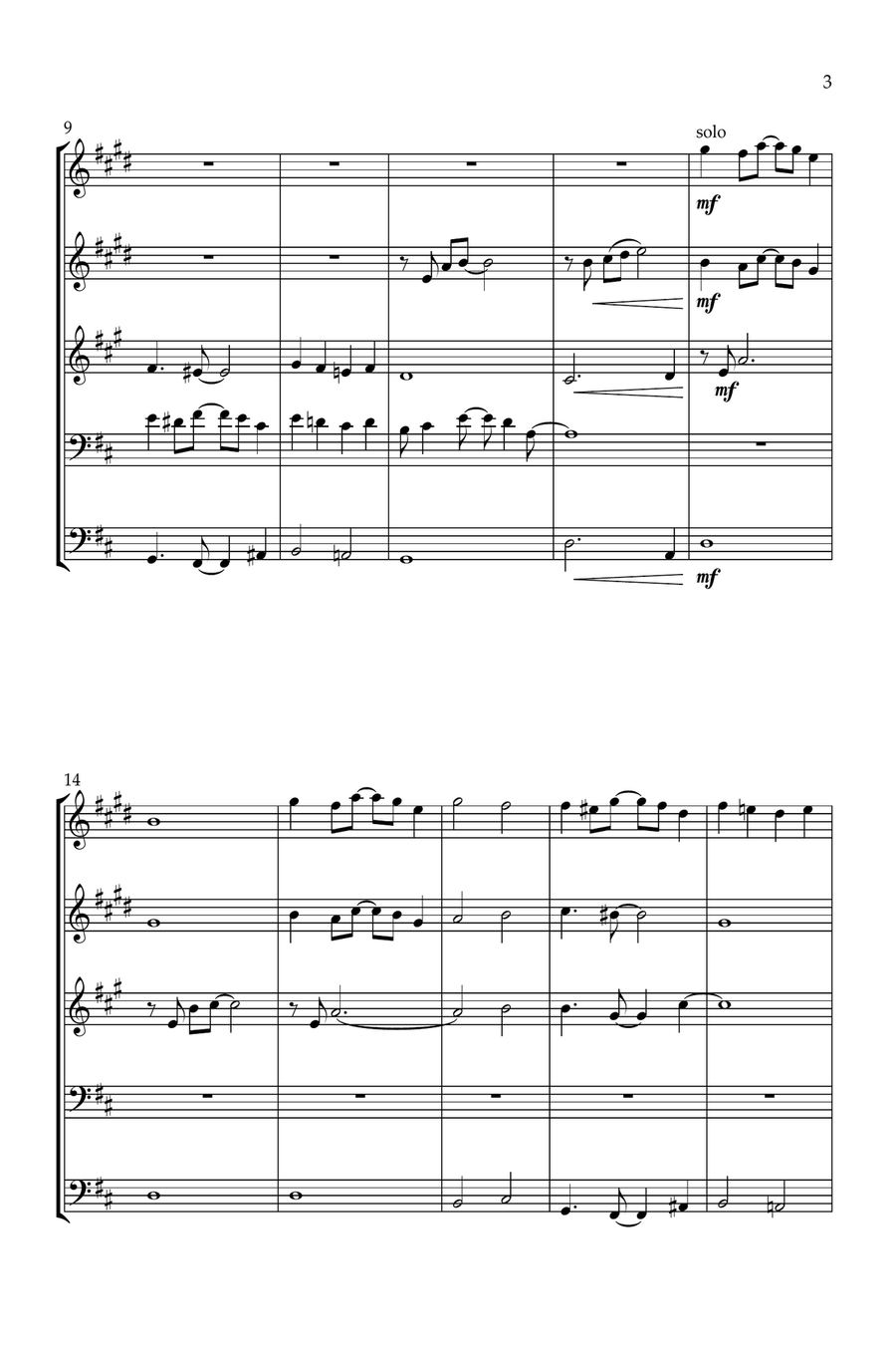 A Whole New World Brass Quintet scores gallery preview page 3